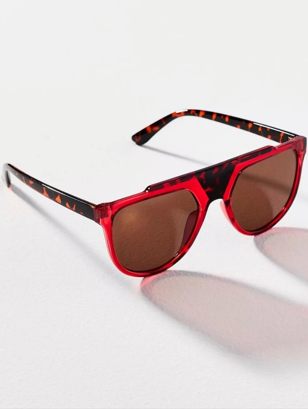I-SEA Red Tortoiseshell Aviatior Sunglasses - NWOT